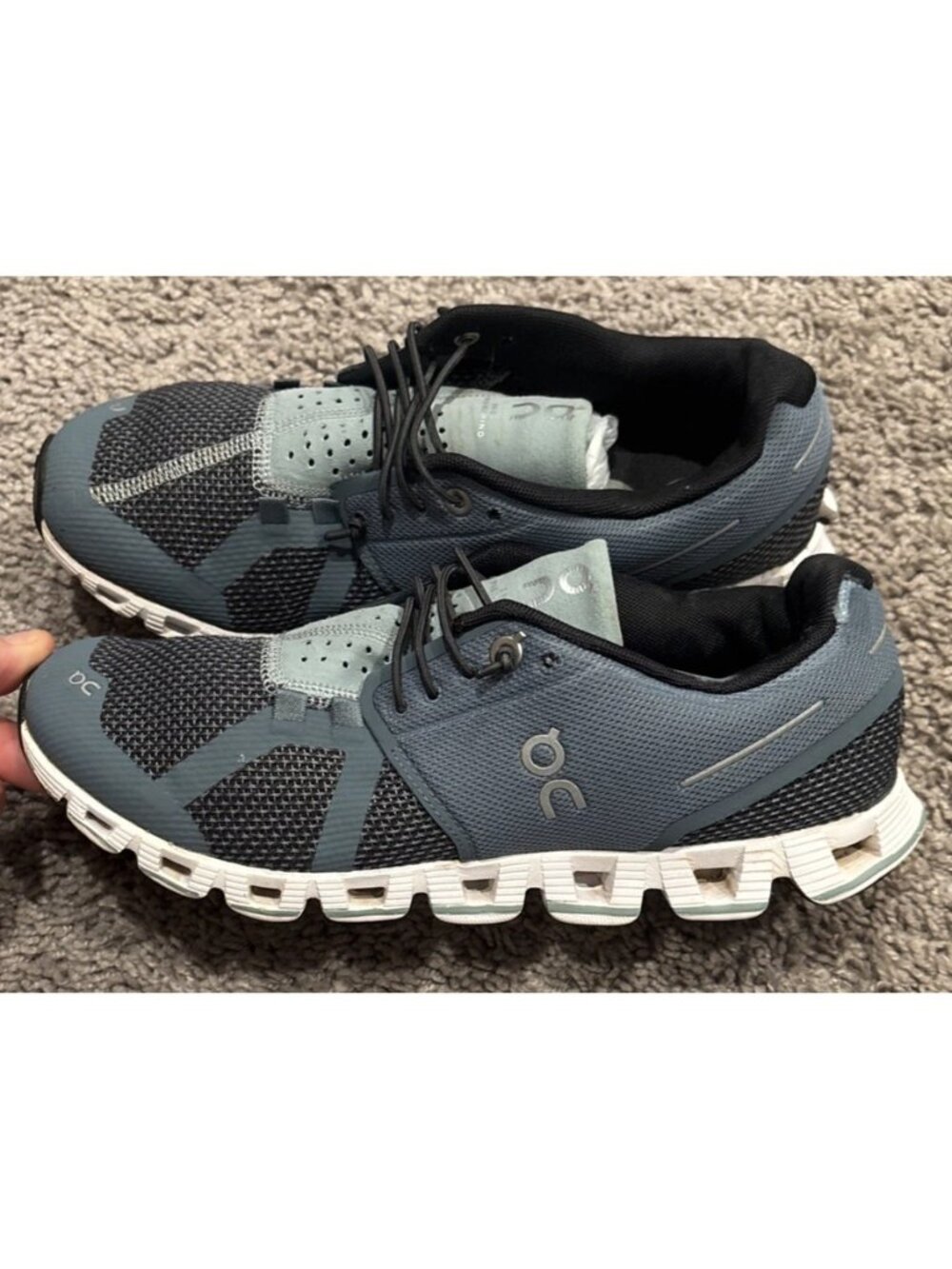 Nice! On Cloud Womens Running Shoes Blue Gray Mesh Sneakers 19.99197 Size 8